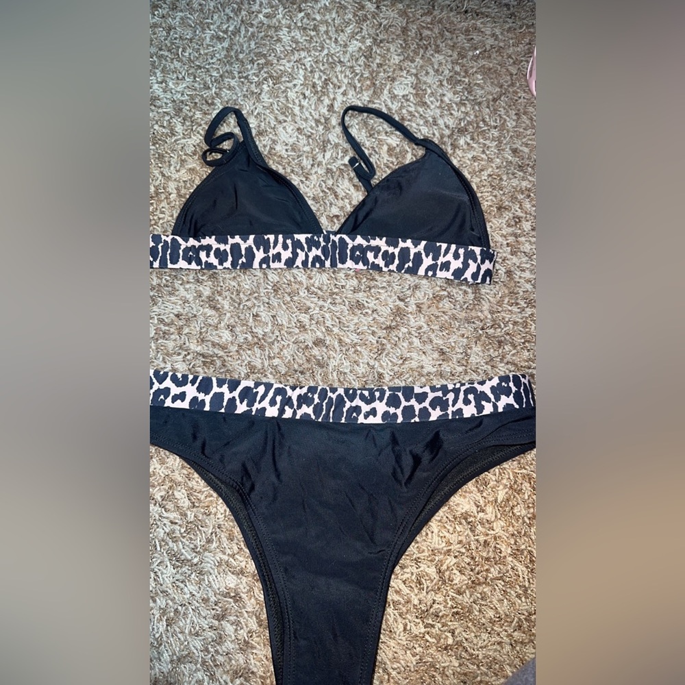 shein leopard print bikini